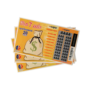Wholesale Lottery Scratch Tickets Printing With Easily Scraping Ink Scratch Cards Lottery Game - Product Image 1