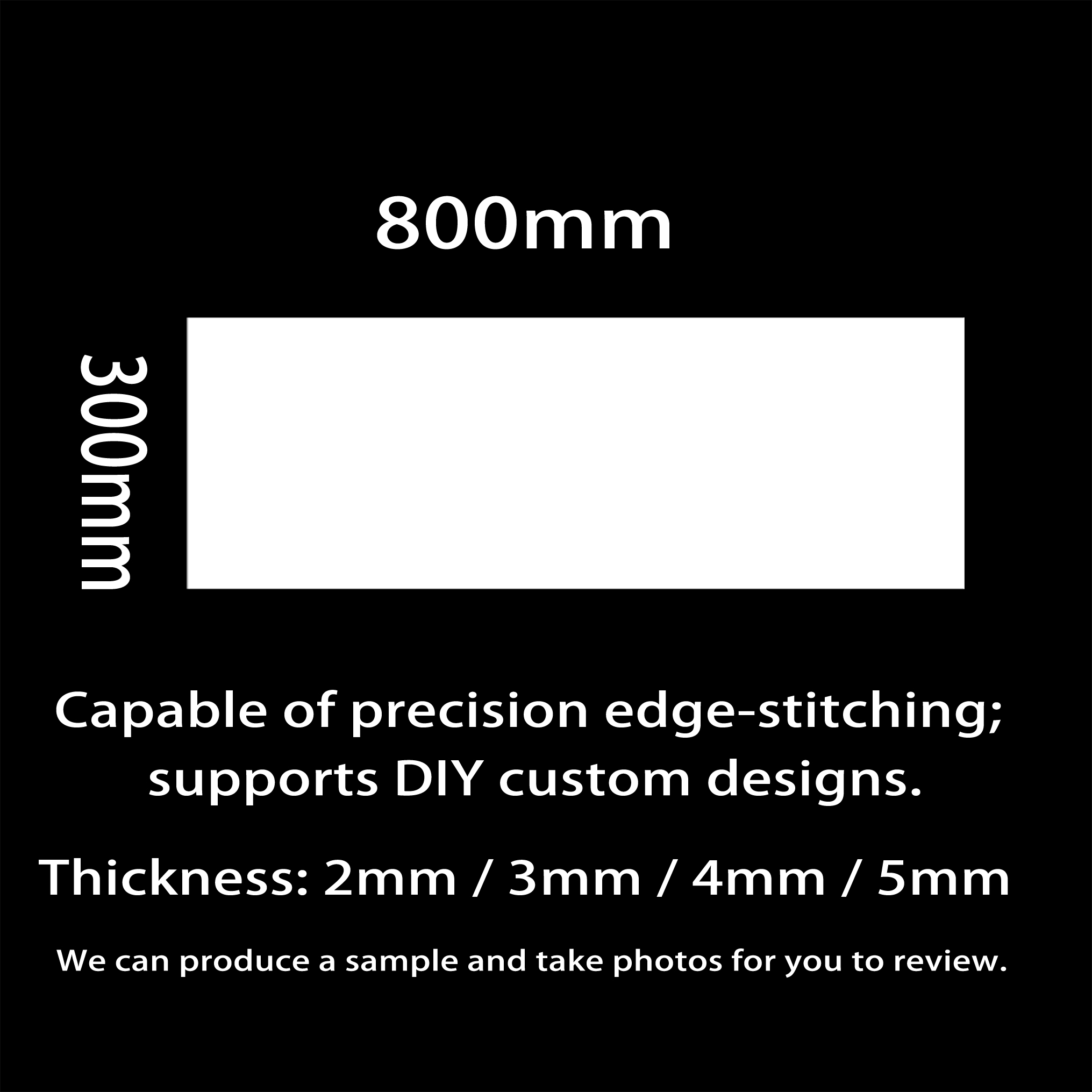 800x300mm