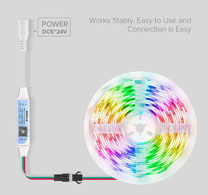 RGB RGBW контроллер светодиодных лент <span class=keywords><strong>WS2811</strong></span> WS2812B Пиксельная лента подсветка умное приложение пульт дистанционного управления DC5-24V модели SP623E SP624E - Product Image 5
