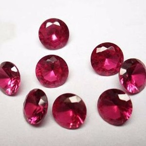 Fabrika fiyat en kaliteli yuvarlak kesim sentetik kırmızı Lab oluşturulan 5 # yakut Cabochon taş taş - Product Image 3