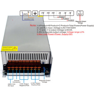 Fonte Chaveada 42V 14.3A 600W开关电源变压器AC110 220V至DC电源，用于Led照明CCTV av和TV - Product Image 5