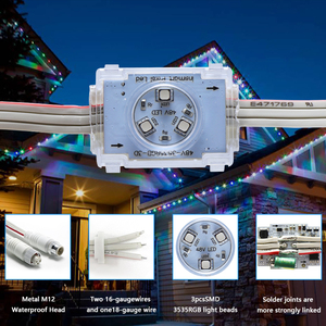 屋外RGBIC LEDストリングライトIP68 IP評価Dc12v景観照明PCボディホリデーデコレーションエクステリア用 - Product Image 4