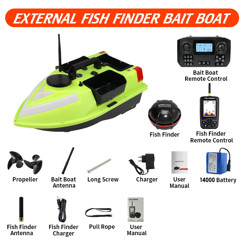 GPS para barco + batería de 14000*1 + sonda de pesca