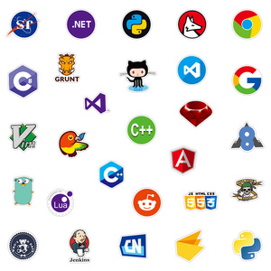 108Pcs <strong>Programming</strong> App <strong>Software</strong> Data Stickers for <strong>Computer</strong> Notebook Luggage Laptop Waterproof Sticker - Product Image 5