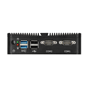 Mini caja de aleación de aluminio PC sin ventilador Control Industrial computadora integrada con J6412 RS232 COM 4USB y 4SSD DDR4 RAM US/EU/JP enchufe - Product Image 4
