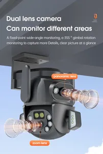 Q821 WIFI PTZ <strong>Camera</strong> 4MP Dual Screen Dual Lens Smart Home AI Body Automatic Tracking CCTV Waterproof <strong>Camera</strong> - Product Image 3