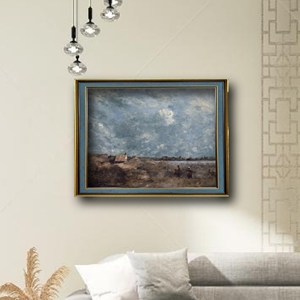 Репродукция Жан-Баптист-камиль Коро пасмурное небо Па-де-Кале Печать на холсте цифровая печать экологически чистые произведения искусства в рамке - Product Image 2