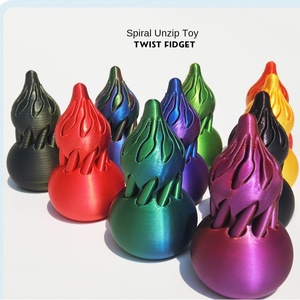 Đồ chơi bầu bí xoay 3D in kỹ thuật số dành cho người lớn, có nhạc, giải tỏa căng thẳng, màu cầu vồng, làm bằng nhựa - Product Image 1