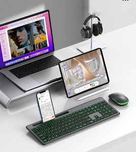 Wireless Dual Mode Quiet Blue Tooth <strong>Mouse</strong> <strong>Keyboard</strong> with Backlit 1600ma Battery for ipad mac - Product Image 5
