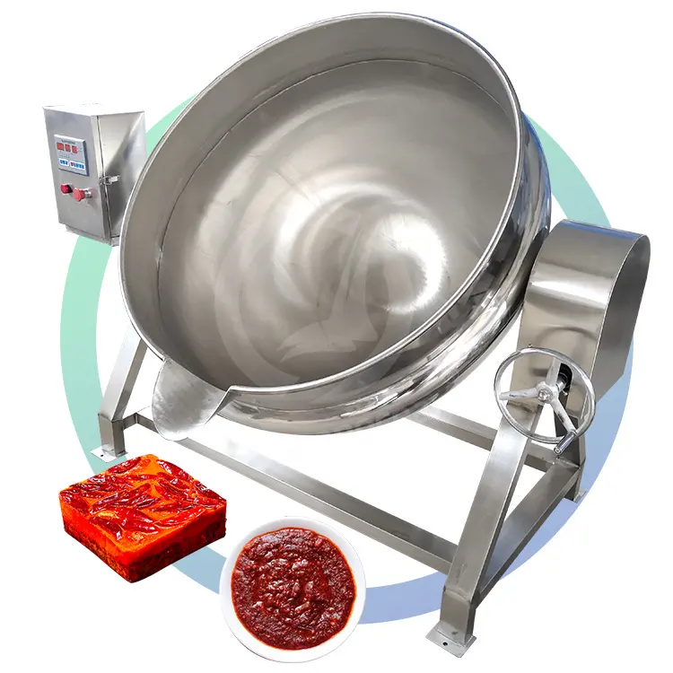 OCEAN verticale Self Stir zuppa pentola salsa di pomodoro Cook Mixer macchina peperoncino doppio rivestito bollitore con agitatore