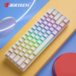 Jertech JK530 Diseño moderno colorido inalámbrico 2,4 Teclado Computadora con cable Mini teclados para juegos - Product Image 1