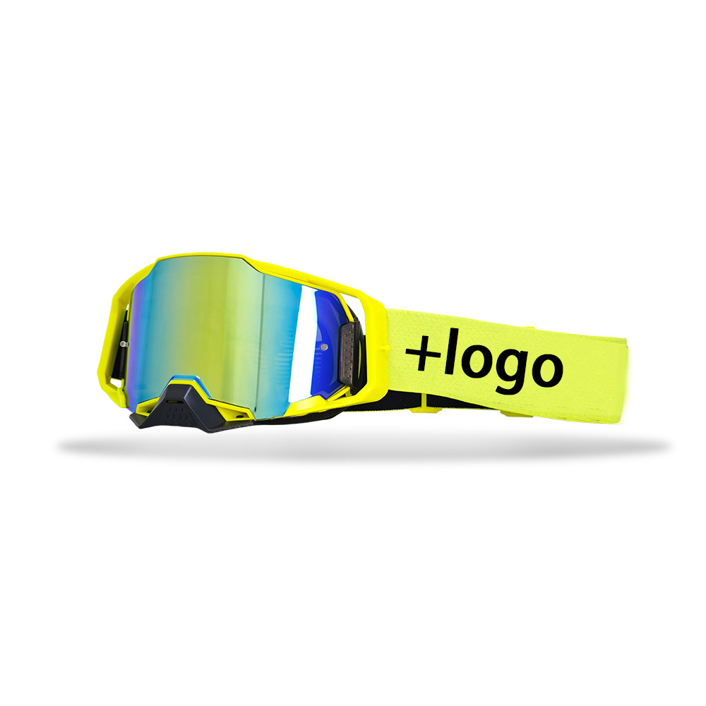 Gafas con montura amarilla y lentes verde lago.