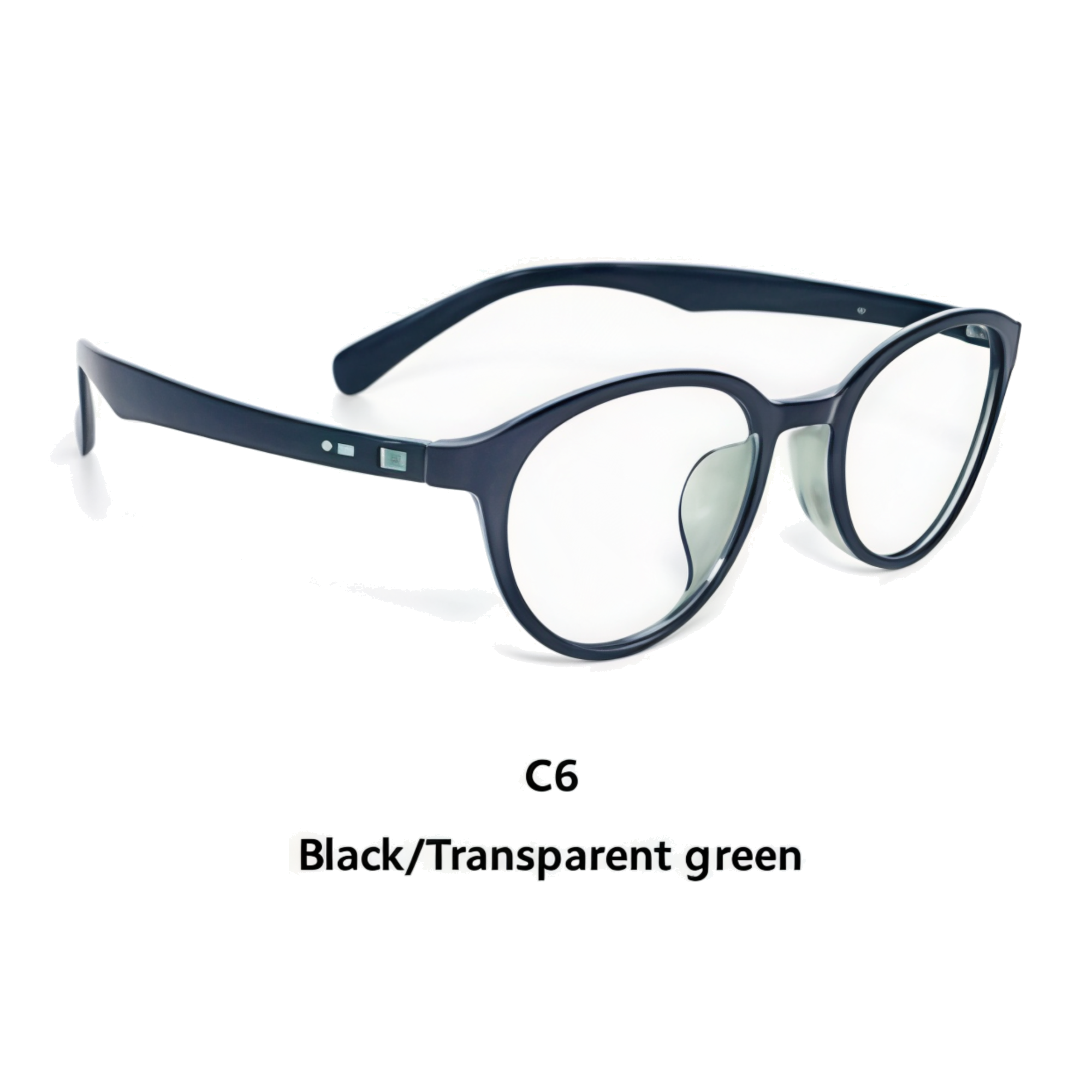 Verde negro-transparente