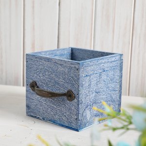 Caixa de madeira personalizada inacabada com 2 alças metálicas para projeto DIY