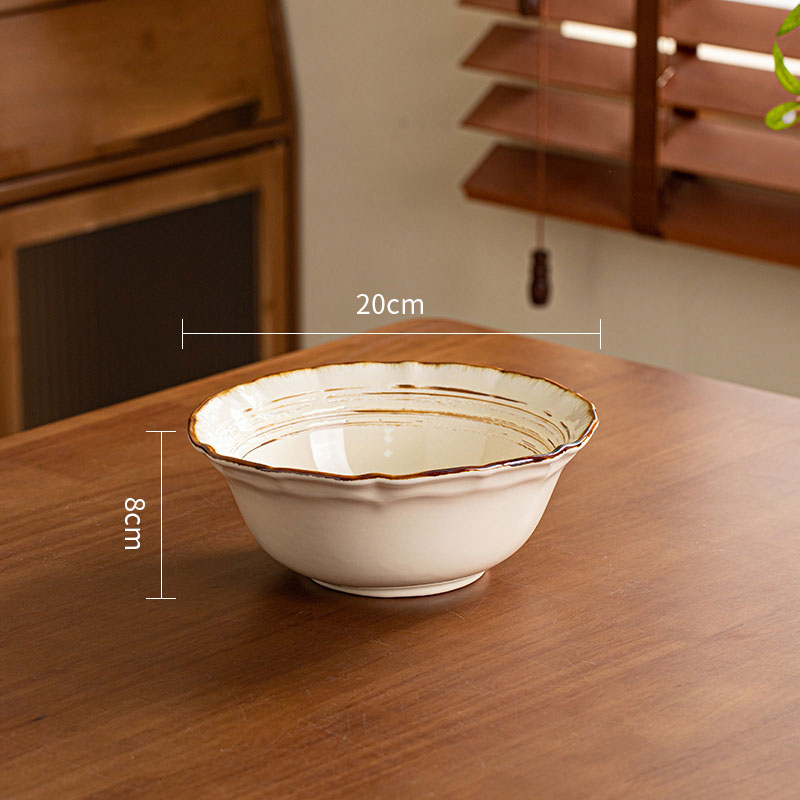 Tazón de sopa blanco de 8 pulgadas, horno a Roma