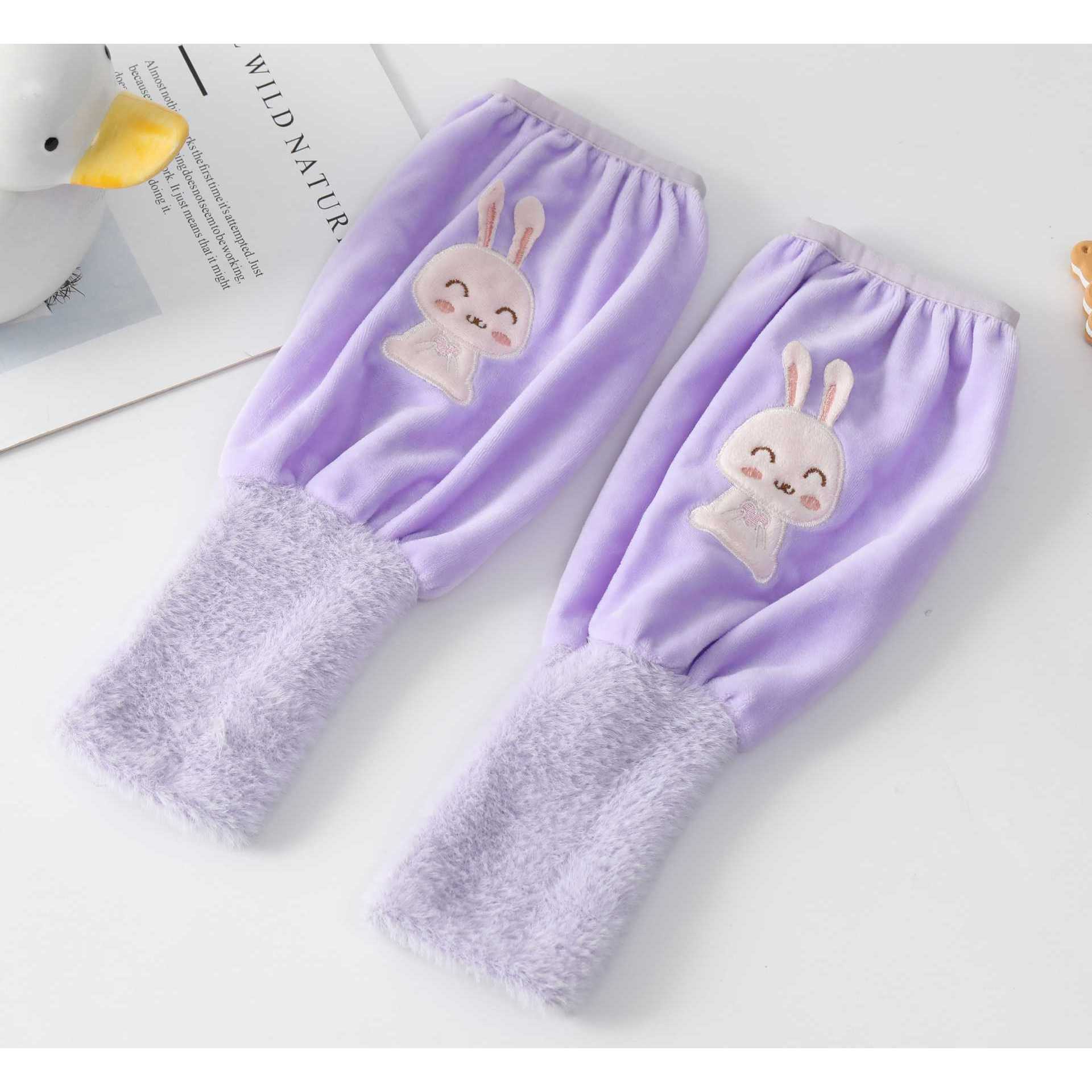 Lapin brodé violet