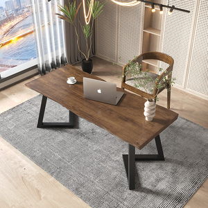 Banco de trabajo de mesa larga para escritorio de hogar de madera maciza Simple moderno para escritura de dormitorio y uso de computadora de escritorio - Product Image 4
