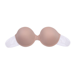 Factory Direct Women's Strapless <strong>Open</strong> Back Bra Self-adhesive Reusable Gathering Bra Invisible Push <strong>up</strong> Silicone Bra - Product Image 3