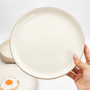 Bộ đồ ăn sứ men màu kem trắng sang trọng, 16 món, bán buôn, dùng trang trí đám cưới - Product Image 4