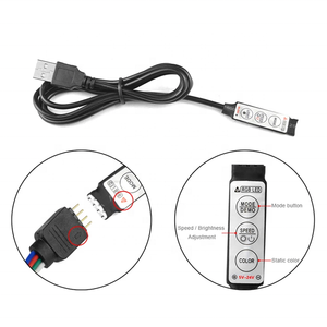 USB mini 3 tasti RGB LED Controller 4pin striscia luci di controllo DC5V semplice Dimmer per 5050 3528 smd striscia di illuminazione TV retroilluminazione - Product Image 2