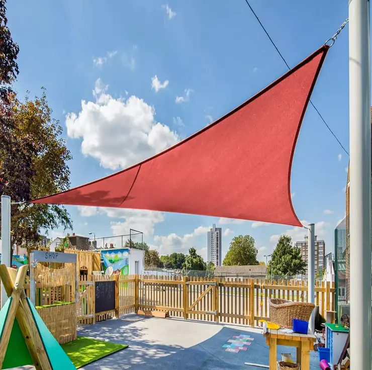 Triangolo parasole vela 98% blocco UV impermeabile poliestere vele baldacchino giardino esterno Patio tende da sole protezione solare