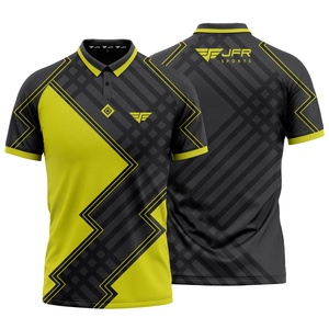 The Black Polo Shirt Is Composed of Red Gray and White Triangular Patterns Which Is <strong>Very</strong> Creative for City <strong>Walk</strong> - Product Image 2