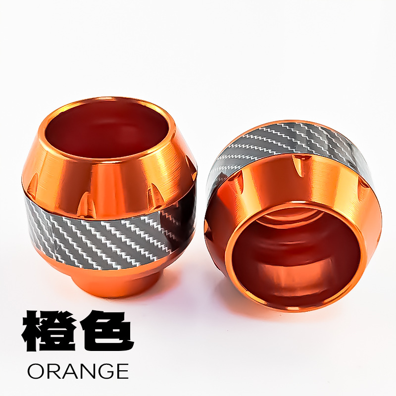 Carbon fiber sticker in orange color