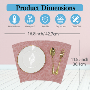 定制耐热可重复使用垫可重复使用聚氯乙烯餐桌垫厨房餐桌垫 - Product Image 2