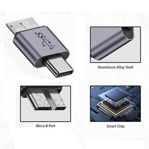 USB3.1タイプCオス-マイクロBオスアダプターディスクSSDデータUSBC-マイクロBアダプター - Product Image 4