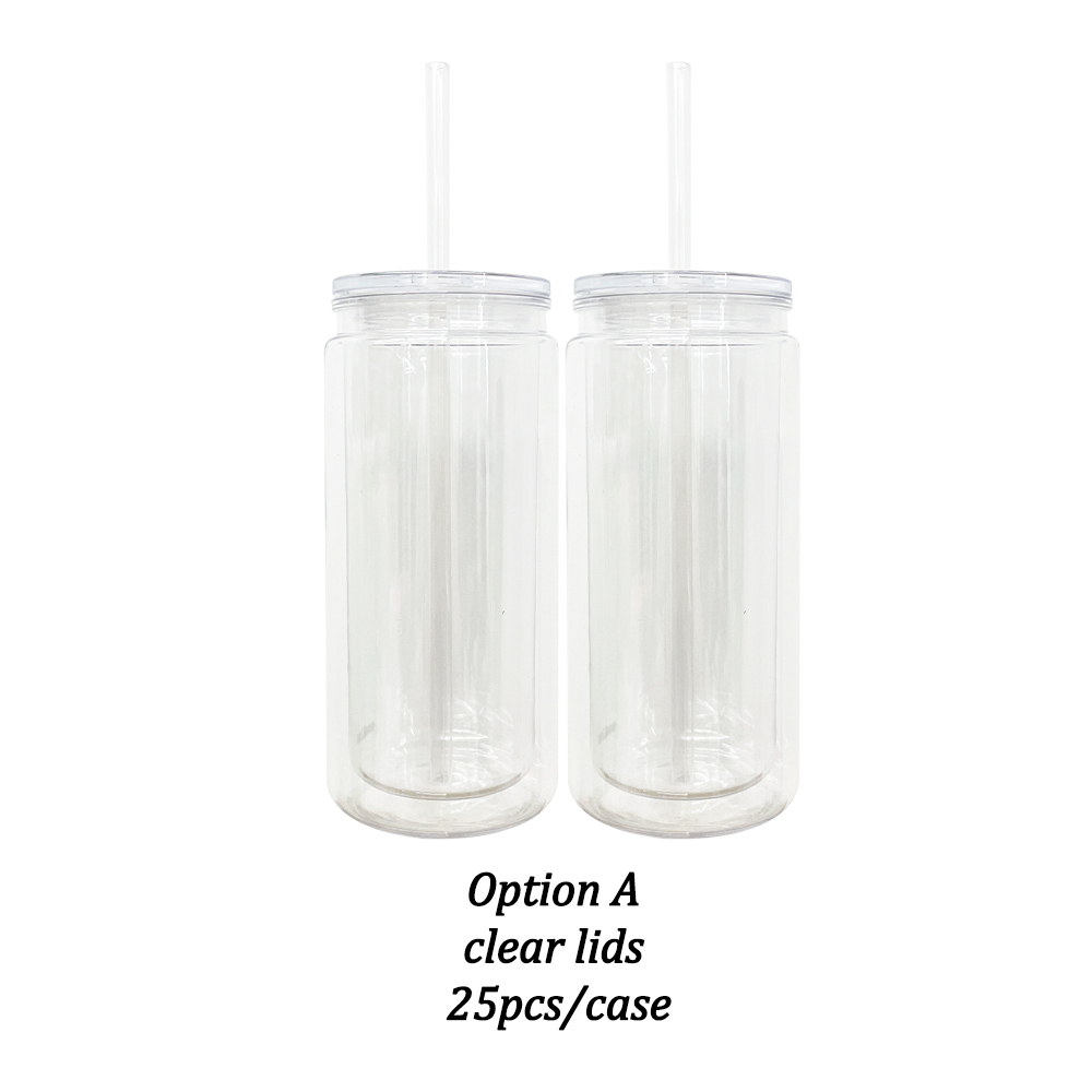 Vaso de plástico transparente tipo "snow globe" de 16oz y 20oz