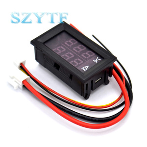 0.28 "led DC0-100V 10A voltmetro digitale amperometro 2 in1 multimetro 12V/24V tensione amperometro Volt Amp Gauge Panel Dual Display - Product Image 2