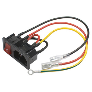 3ขา IEC60320 C14โมดูลปลั๊ก10A ฟิวส์สวิตช์ไฟตัวผู้พร้อมสายไฟ - Product Image 4