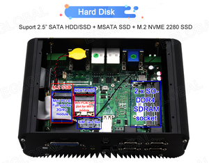 Fanless Industrial Mini <strong>Computer</strong> 10th Gen Core I5/i7 Portable <strong>Desktop</strong> 6*RS232 COM 2*RJ45 VGA HD Win10/Linux Industrial Mini PC - Product Image 3