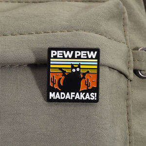 Pew Pew Madafakas Men Pin Vui Mèo Với Súng Trò Đùa Trâm Ve Áo Huy Hiệu Đồ Trang Sức Quà Tặng Cho Người Bạn Nữ - Product Image 3