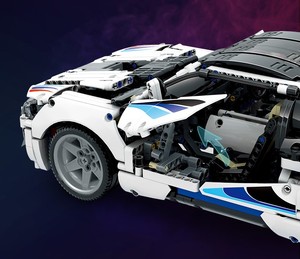 Real <strong>RC</strong> 2.4G I8s Supercar Building Block High-Speed 1:10 Remote Control Car Four Wheels <strong>Servo</strong> Motor USB Cable Expert Level for