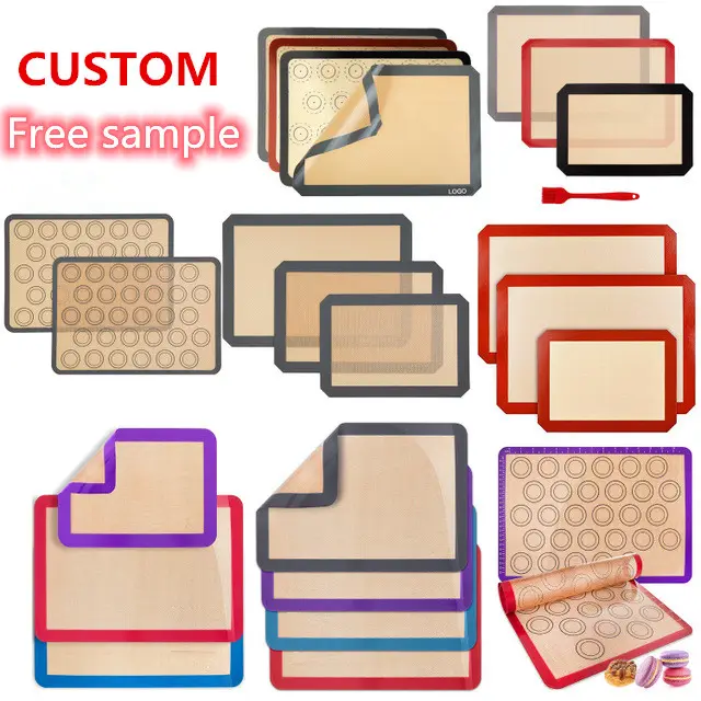 Silikon Baking Mat Silikon Macaron Silikon Tikar Kualitas Tinggi Disesuaikan Kue Baking Mat Cookie Sheet