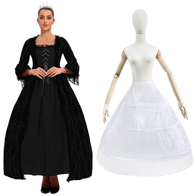 Robe noire + grande crinoline