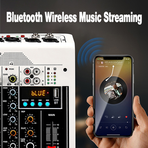 Hot <strong>Sale</strong> Mini 6-channel 48V Fantasy <strong>Power</strong> Multi-Function BT USB Audio <strong>Mixer</strong> for Studio Recordking - Product Image 4