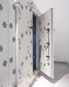 מוצר חדש קופא דלת דלת הזזה אוטומטית פלטפורמת מסלול עיצוב טלסקופי דלת להיטים במקפיא תכונות מיוחדות - Product Image 6