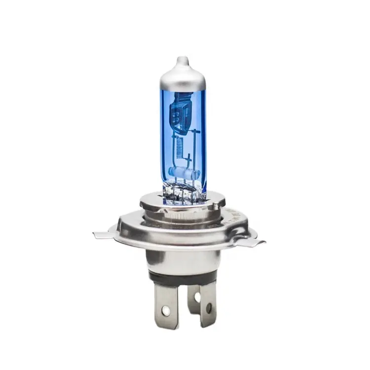 Lâmpada de halogênio para farol automotivo DOT H4 12V 60/55W P43t Super Branco Azul de longa vida útil