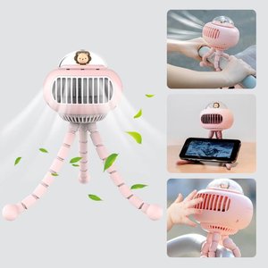 Новинка, детский вентилятор для детской коляски без лопастей, 130 градусов, с автоматическим вращением, USB-зарядка, 3600 мАч, с аккумулятором, ароматерапия, воздушный охладитель - Product Image 5