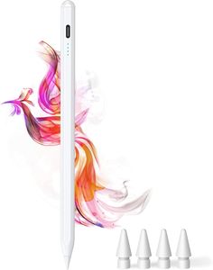 アクティブメタルペンシルスタイラスペンiPad9th & 10th Type-c充電iPadPalm Rejection互換AppleiPad 6/7/8/9/10およびAir 3/4/5 - Product Image 1