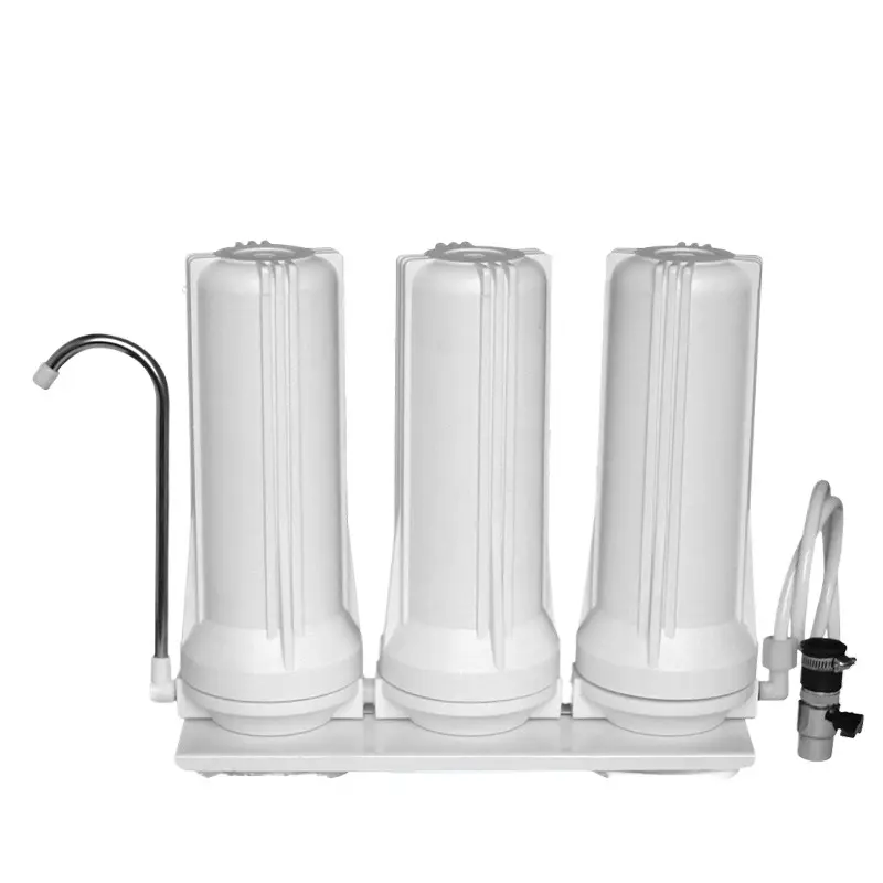 Purificador de agua frontal para el hogar, filtro de grifo de cocina, filtro de escritorio de tres etapas, elemento filtrante reemplazable al por mayor