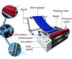 SG-YHD-<strong>400</strong> 400mm Automatic Roll to Sheet Cutting Machine Desktop PVC Film <strong>Cross</strong> Cutting Machine Paper Cutter Machine - Product Image 6
