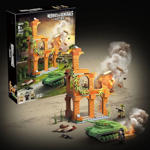 <strong>Soviet</strong> Heroes Generals Army Vehicle Military Tank Building Block Set Educational <strong>Toy</strong> with 3 Soldier Figures in Box Packaging - Product Image 6