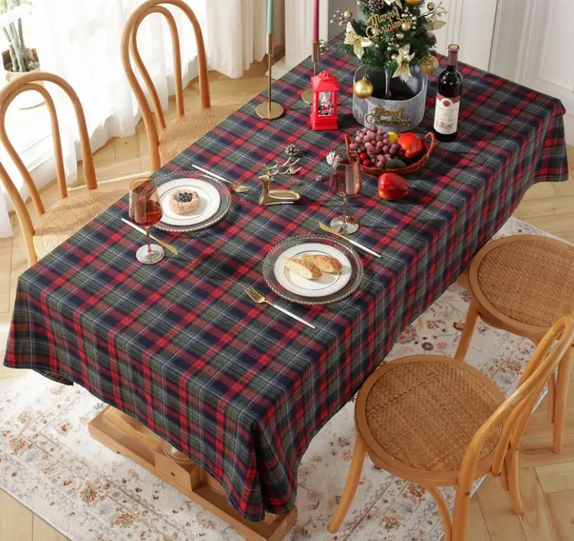 כיסוי שולחן וינטג 'כיסוי שולחן כריסמס בד שולחן מטלית סעודה שולחן מטלית סעודה לאירוע