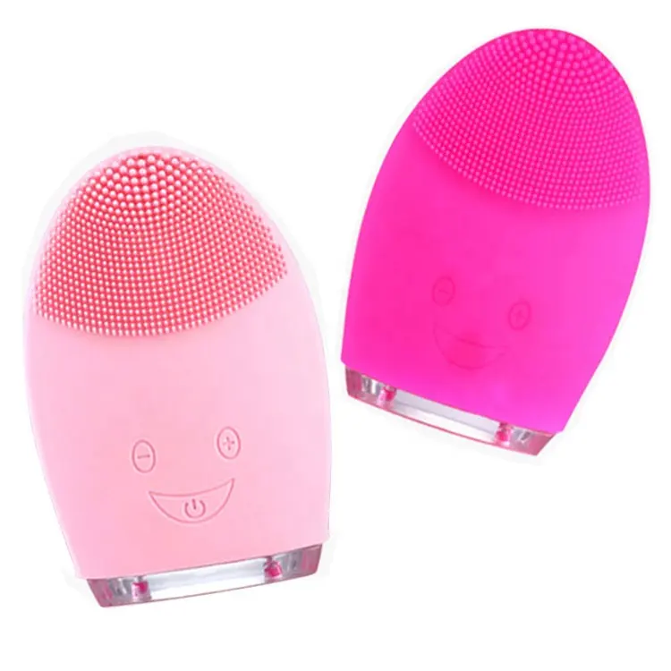 Brosse pour le visage, électrique, nettoyage en profondeur, en Silicone, sonique, exfoliante, mignonne, Portable, Mini points noirs