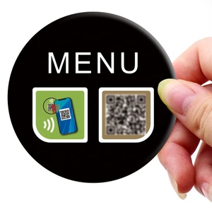 Etiqueta de menú NFC de código QR de material de PVC impermeable para menú NFC de restaurante - Product Image 3