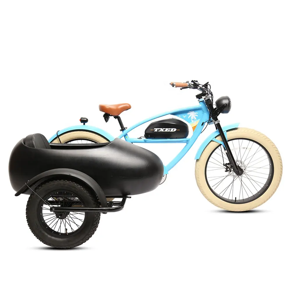 TXED Vélo électrique 3 roues cargo tricycle électrique 7 vitesses 48V 15 Ah vélo électrique cargo avec batterie au lithium