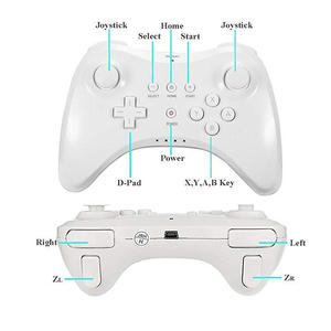 Voor Wii U Pro Console Gamepad Draadloze <span class=keywords><strong>Controller</strong></span> Met Trillingsmotor Dubbele Analoge Joystick En Usb Oplaadkabel - Product Image 3